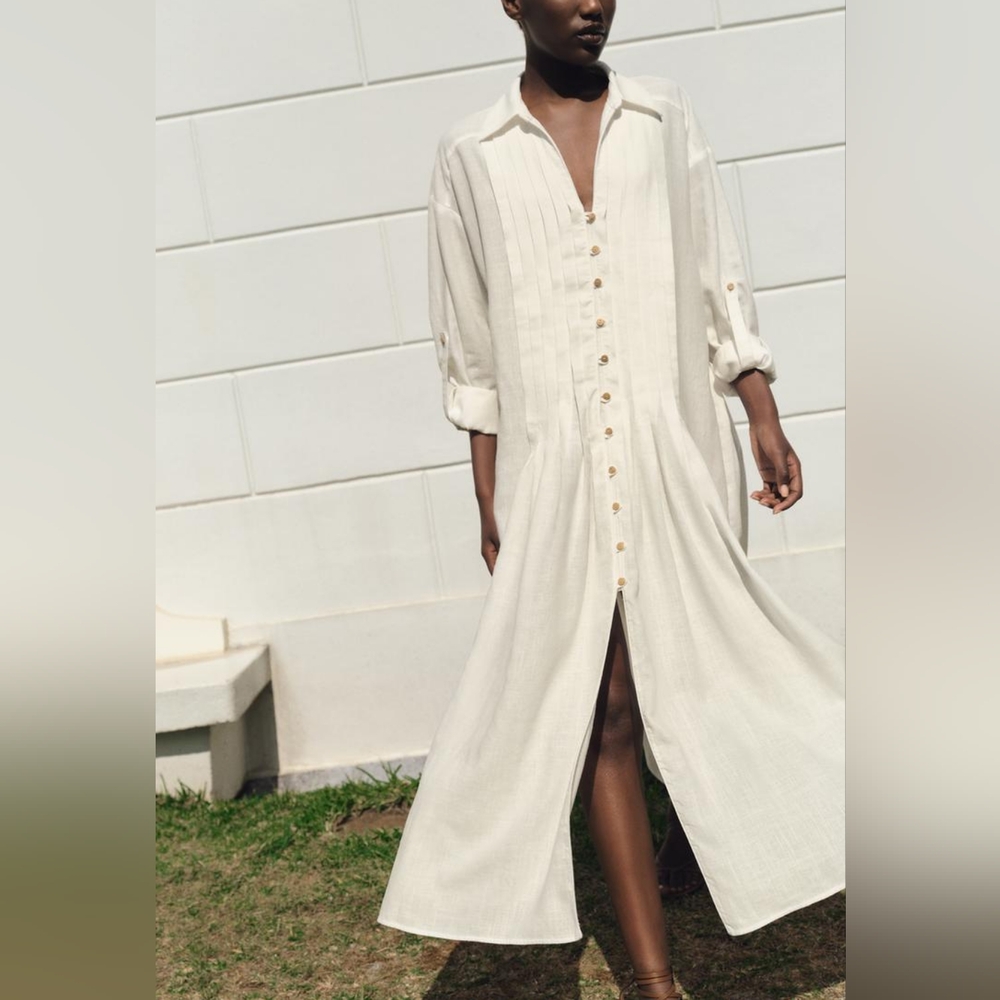 ZARA PIN TUCK TUNIC DRESS